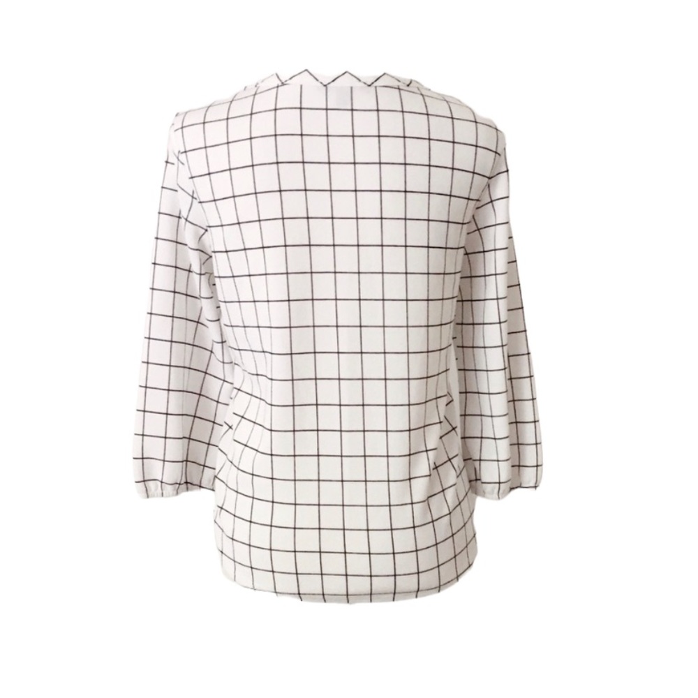 Moa Moa Black White Blouse Top Size Large - Picture 2 of 6